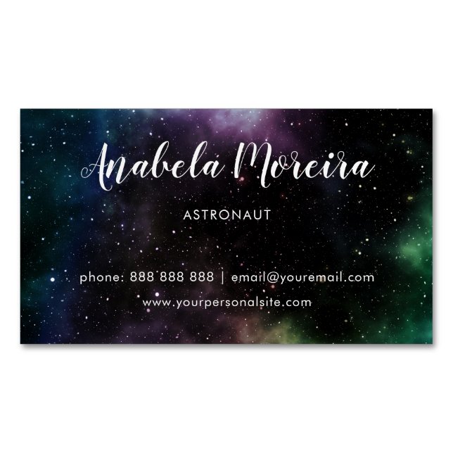 Astronauten-moderne kreative magnetische visitenkarte (Vorderseite)