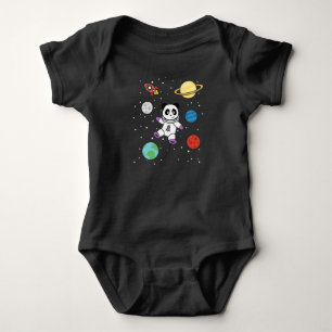 Astronauten Pandas Planet Earth Space Baby Strampler
