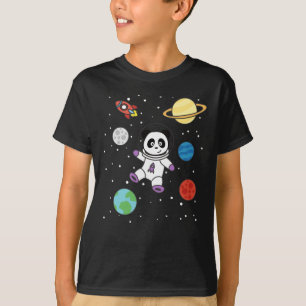 Astronauten Pandas Planet Earth Space T-Shirt