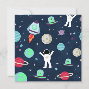 Astronauten Planeten Raketen und Aliens Ankündigung