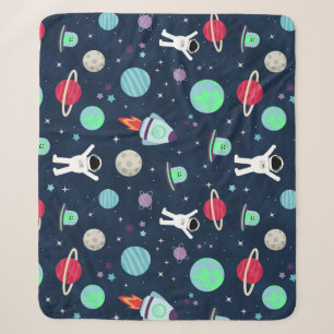 Astronauten Planeten Raketen und Aliens Sherpadecke