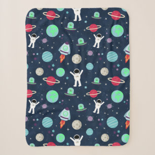 Astronauten Planeten Raketen und Aliens Sherpadecke