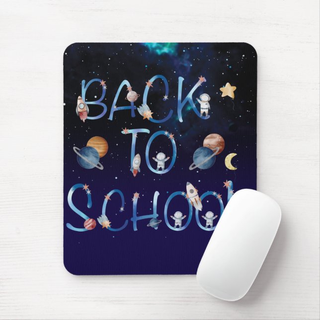 Astronauten Planets Space, zurück zur Schule Mousepad (Mit Mouse)