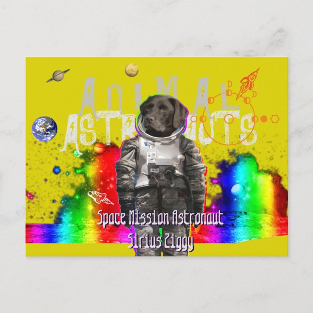 Astronauten Postkarte (Vorderseite)
