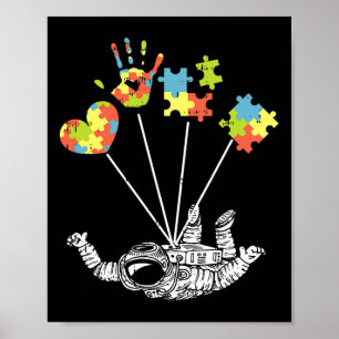 Astronauten Puzzle Autismus Aufklärungsgeschenke f Poster