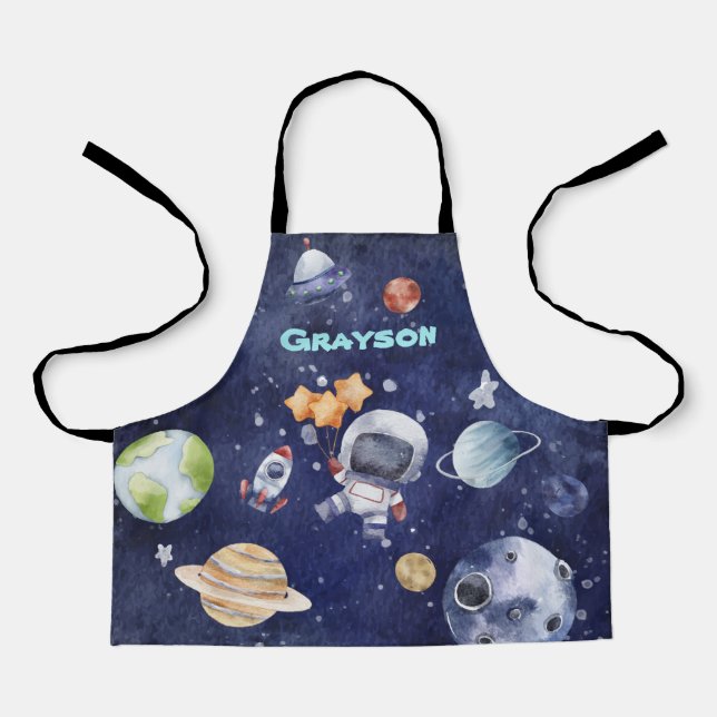 Astronauten Raumfahrer Kinder Schürze (Vorderseite)