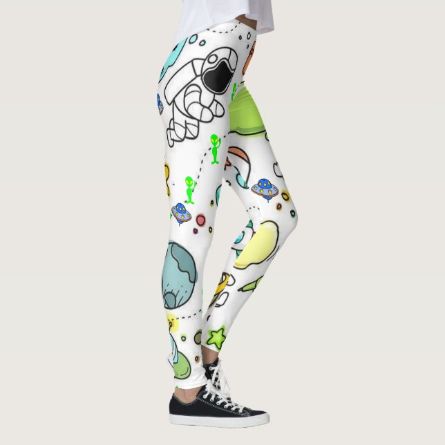 Astronauten Raumfahrt Außerirdischen Leggings (Rechts)
