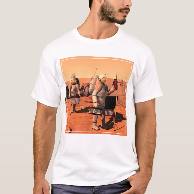 Astronauten richten Wetterausrüstung auf Mars ein. T-Shirt (Vorderseite)