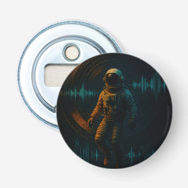 Astronauten schweben in Glitchwave Art und Weise Flaschenöffner