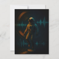 Astronauten schweben in Glitchwave Art und Weise