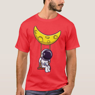 Astronauten schwingen auf dem Cartoon T-Shirt