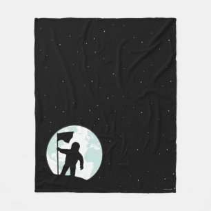Astronauten-Silhouette Fleecedecke