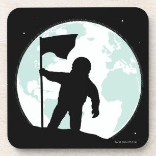 Astronauten-Silhouette Getränkeuntersetzer