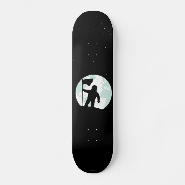 Astronauten-Silhouette Skateboard (Vorderseite)