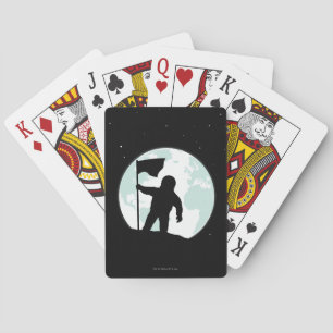 Astronauten-Silhouette Spielkarten
