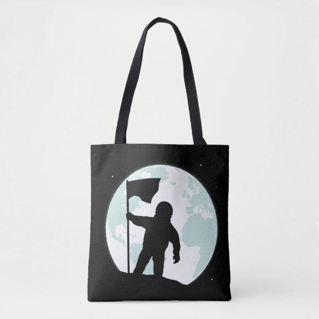 Astronauten-Silhouette Tasche (Vorderseite)