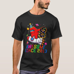 Astronauten Stufe 8 unter Dabbing mit uns 8. Gebur T-Shirt