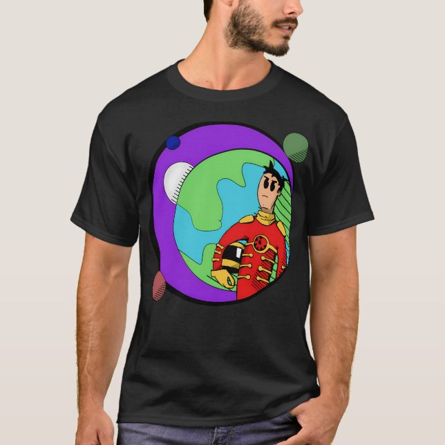 Astronauten stürzen in Unendlichkeit T-Shirt (Vorderseite)