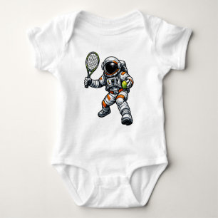 Astronauten Tennis Baby Strampler