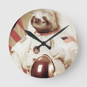 Astronauten-Trägheit Runde Wanduhr