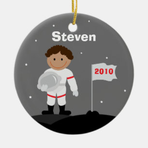 Astronauten-Weihnachtsverzierung Keramikornament