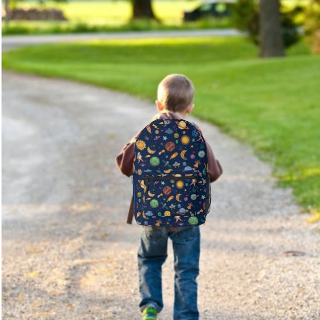 Astronauten Weltraum, zurück zum Schulkind Bedruckter Rucksack (Von Creator hochgeladen)