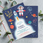 Astronauten Weltraumraketenschiff Geburtstags-Foto Einladung<br><div class="desc">Weltraumraketenschiff Astronaut Foto Einladung zum Geburtstag</div>