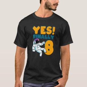 Astronauten-Weltraumthema Party 8 Jahr O T-Shirt