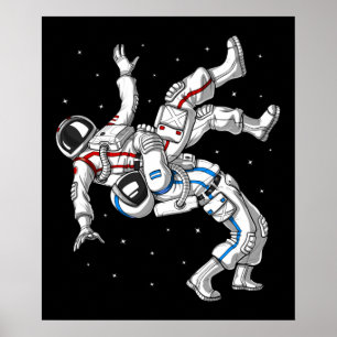Astronauten-Wrestling Poster
