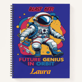 Astronauten Zukunftsgenie im Orbit Notizbuch