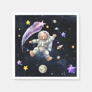 Astronautenbär Napkins Weltraum-thematisches Part Serviette