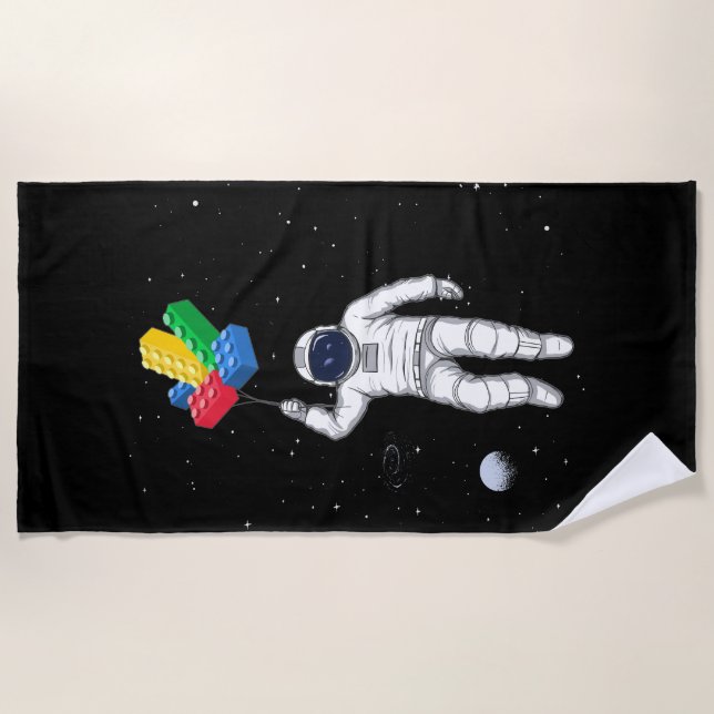 Astronautenbauer, Gebäude-Blöcke Strandtuch (Vorderseite)