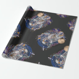 Astronautendesign Geschenkpapier