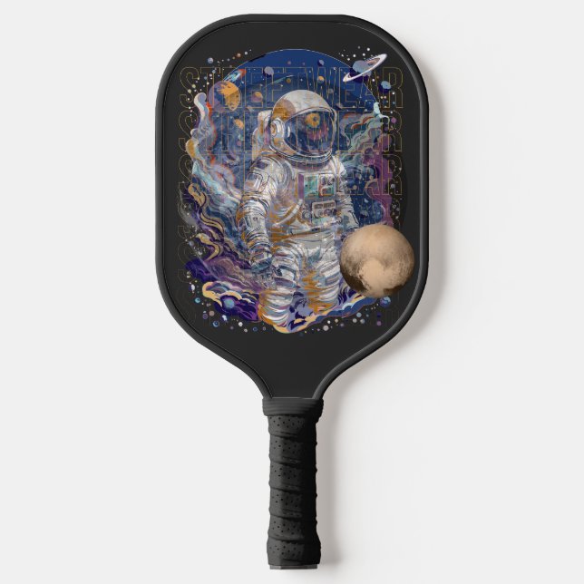 Astronautendesign Pickleball Schläger (Vorderseite)