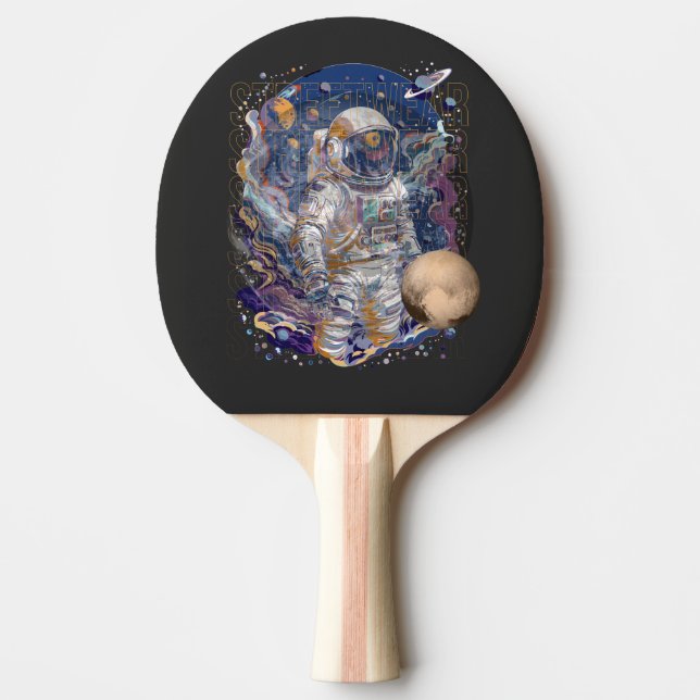 Astronautendesign Tischtennis Schläger (Vorderseite)