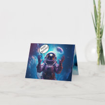 Astronautengalaxie Geburtstagskarte Faltkarte