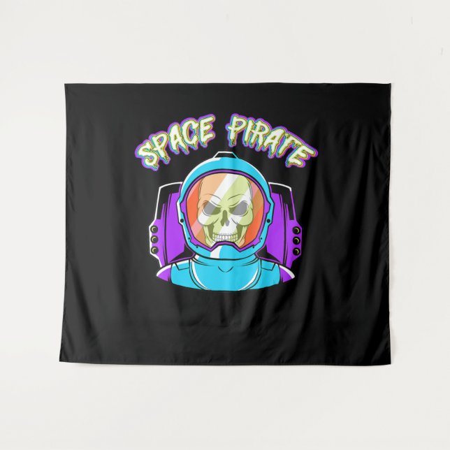 Astronautengeschenke für Erwachsene - Raumpilz Wandteppich (Vorderseite (Horizontal))