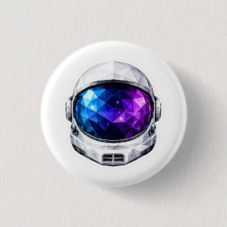 Astronautenhelm-Aufkleber Button