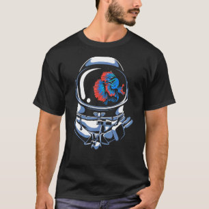 Astronautenhelm ist ein Aquarium mit einem Fisch T-Shirt