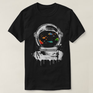 Astronautenhelm Ozean Surreal Design T-Shirt