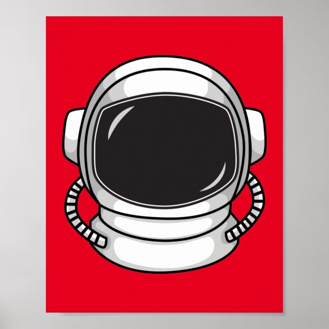 Astronautenhelm Poster (Vorne)