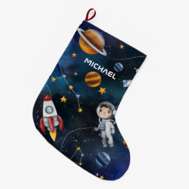 Astronautenillustrierung für das Außenraummuster i Großer Weihnachtsstrumpf