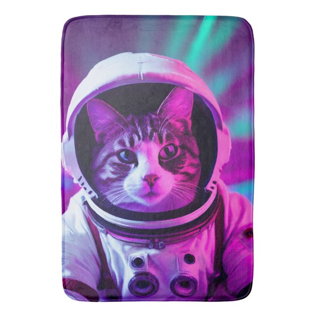 Astronautenkatze Badematte (Vorderseite Vertikal)