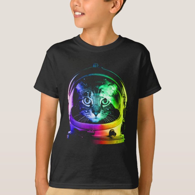 Astronautenkatze Classic Cat Lover T-Shirt (Vorderseite)