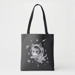 Astronautenkatze im Weltraum Niedliche Katze Tasche