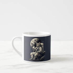 Astronautenkatze mit Kaffee-Cup Espressotasse