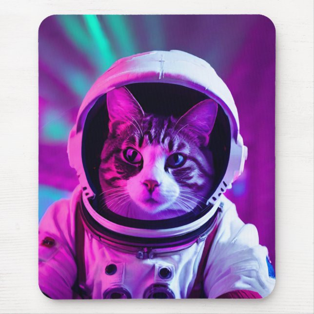 Astronautenkatze Mousepad (Vorne)