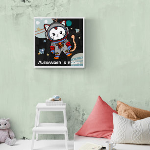 Astronautenkatze Personalisiert Poster