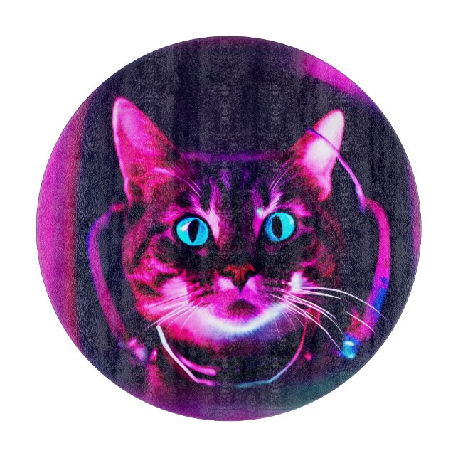 Astronautenkatze Schneidebrett (Vorderseite)