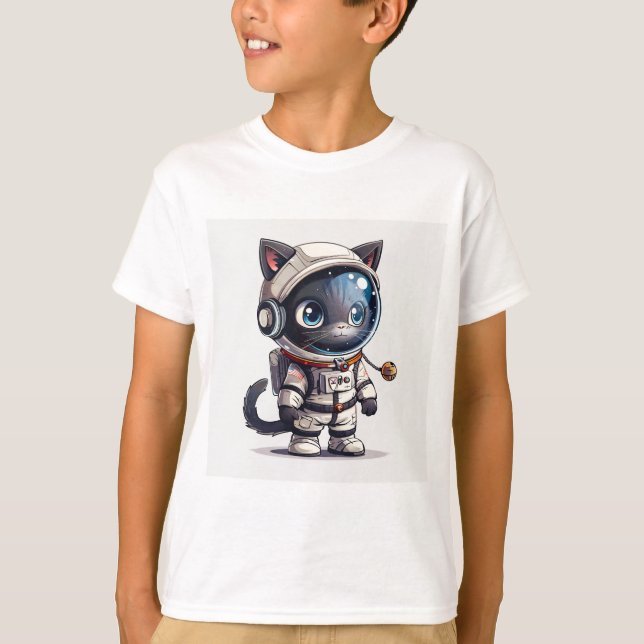 Astronautenkatze T-Shirt (Vorderseite)